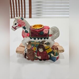 Decorative Horse Candle Holder with Toys
